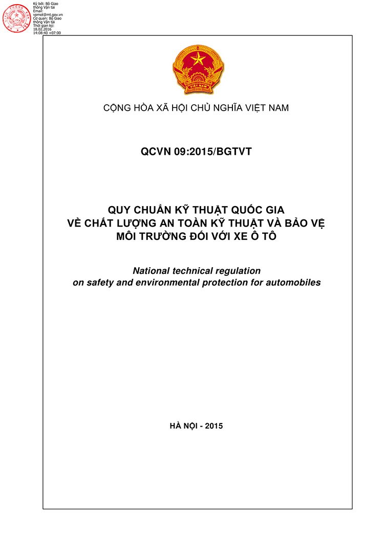 QCVN 09:2015/BGTVT