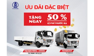 RƯỚC XE TẢI NGẦU NGẠI GÌ THÁNG NGÂU VỚI HỖ TRỢ 50% LỆ PHÍ TRƯỚC BẠ