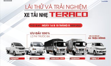 Tin tức  LÁI THỬ VÀ TRẢI NGHIỆM XE TẢI NHẸ TERACO TẠI Ô TÔ AN SƯƠNG THÁNG 08/2023