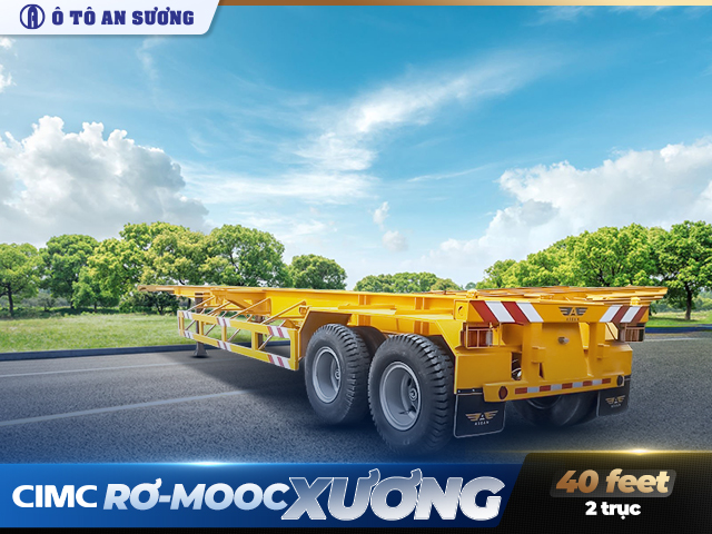 Cập nhật giá rơ mooc xương 2 trục 40 Feet CIMC