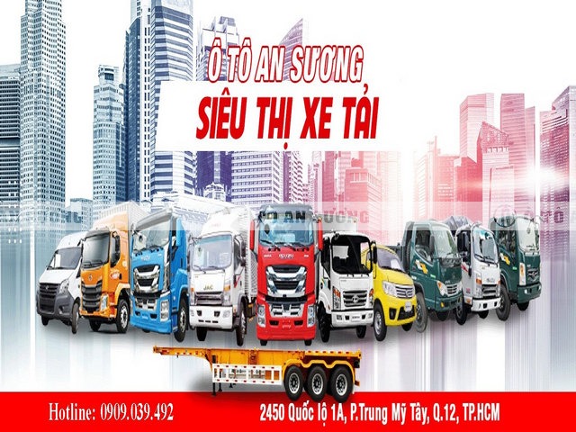 Xe tải An Sương - Địa chỉ phân phối xe tải, xe van