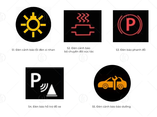 Các ký hiệu trên xe ô tô từ 51 - 55 Các ký hiệu trên xe ô tô từ 51 - 55