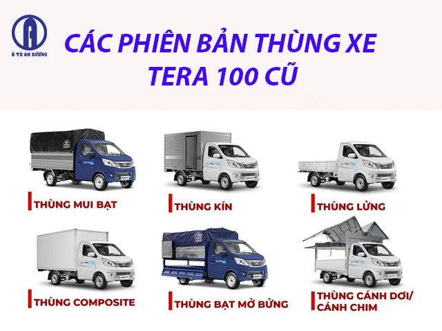 Các loại thùng xe tải Teraco 100 cũ