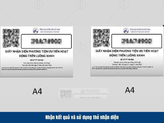 Nhận kết quả sau khi đăng ký thẻ Nhận kết quả sau khi đăng ký thẻ