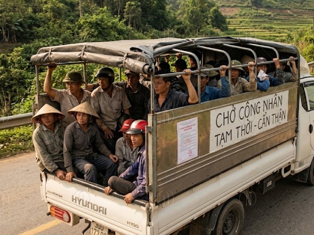 Chở người tr&ecirc;n th&ugrave;ng xe tải g&acirc;y mất an to&agrave;n khi tham gia giao th&ocirc;ng 