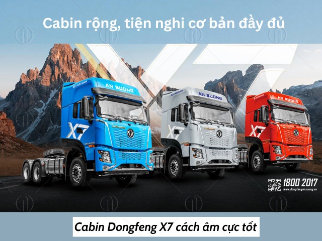 Cabin xe đầu kéo Dongfeng đầy đủ tiện nghi