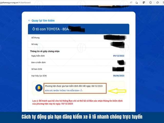 Cách tự động gia hạn đăng kiểm xe ô tô nhanh chóng trực tuyến mà các chủ xe cần biết
