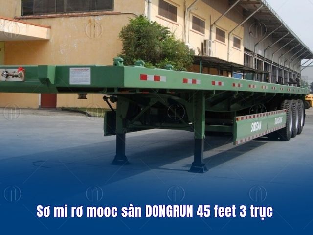 Mooc sàn DONGRUN 45 Feet 3 trục là dòng sơ mi rơ moóc được thiết kế dành cho nhu cầu vận chuyển container