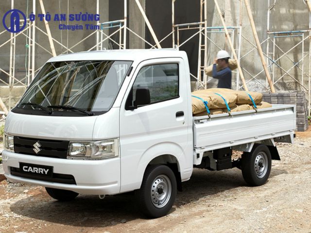 Xe tải Suzuki Carry Pro màu trắng thùng lửng
