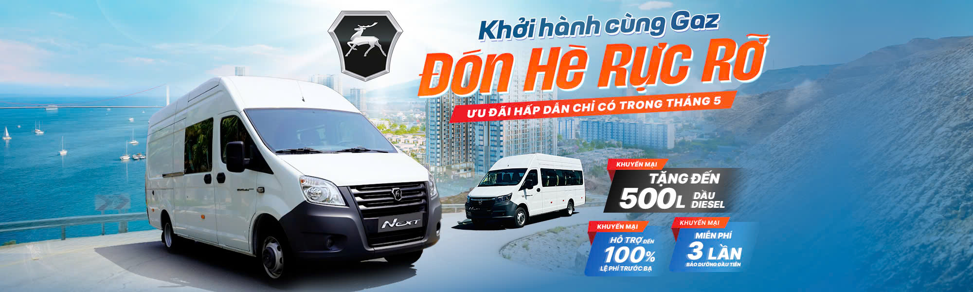 Ô tô An Sương thông báo chương trình khuyến mãi xe Gaz tháng 5/2025
