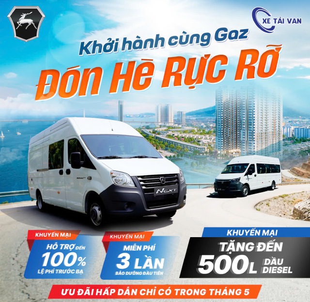 Chương trình ưu đãi của xe Gaz chỉ có ở tháng 5/2025