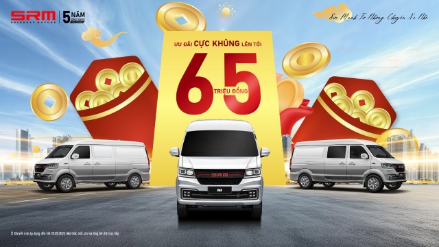 Chương trình khuyến mãi xe van SRM 868 kéo dài tháng 8 và tháng 9