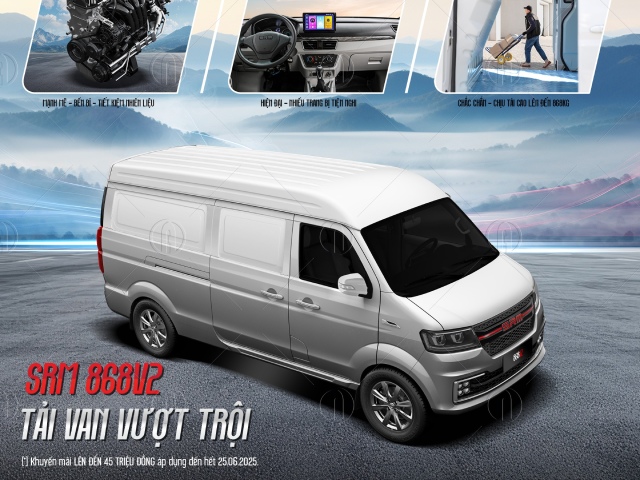 Van 2 chỗ SRM 868 ưu đãi 65 triệu