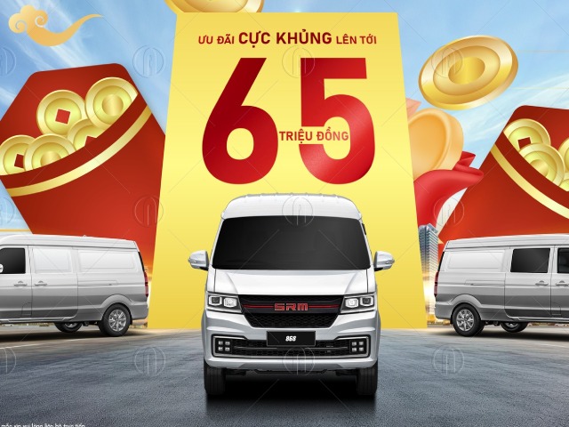 Khuyến mãi xe van srm 868 tháng 8 – ưu đãi lớn nhất năm, giảm ngay 65 triệu đồng