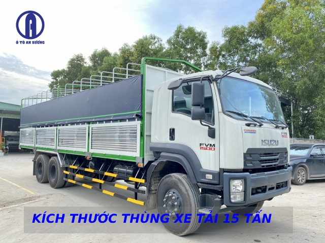 Hình: Kích thước thùng xe tải 15 tấn