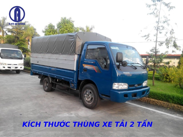 Hình: Kích thước thùng xe tải 2 tấn