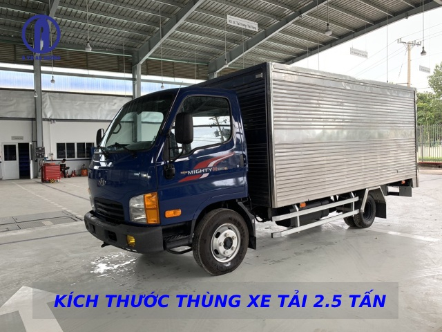 Hình: Kích thước thùng xe tải 2t5