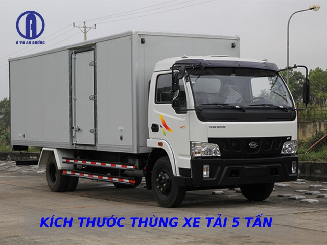 Hình: Kích thước thùng xe tải 5 tấn