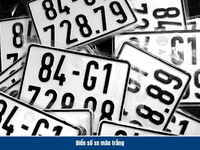 Biển số xe m&agrave;u trắng với chữ đen l&agrave; loại phổ biến nhất