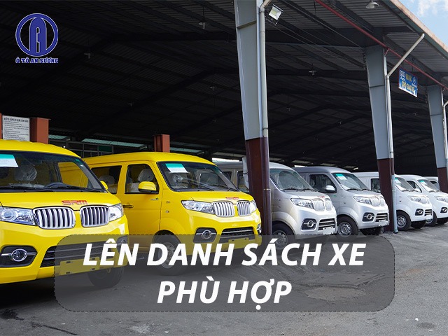 Lên danh sách những dòng xe phù hợp