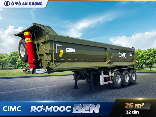 Mooc ben CIMC 26m&sup3; 3 trục h&igrave;nh chữ U
