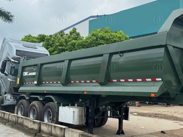 Thùng mooc ben CIMC 24,2 khối được sơn phủ xanh RAL6020 Thùng mooc ben CIMC 24,2 khối được sơn phủ xanh RAL6020