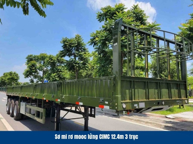 Rơ mooc lửng CIMC 12.4m l&agrave; d&ograve;ng phương tiện vận tải đa dụng, đ&aacute;p ứng nhiều nhu cầu vận chuyển