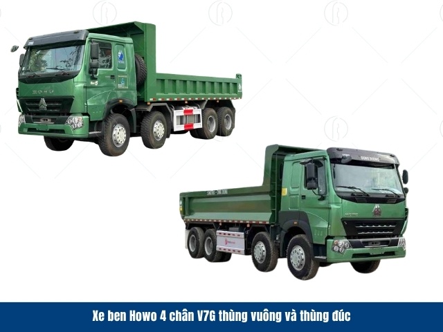 Xe ben Howo 4 ch&acirc;n V7G vận h&agrave;nh linh hoạt tr&ecirc;n nhiều dạng địa h&igrave;nh