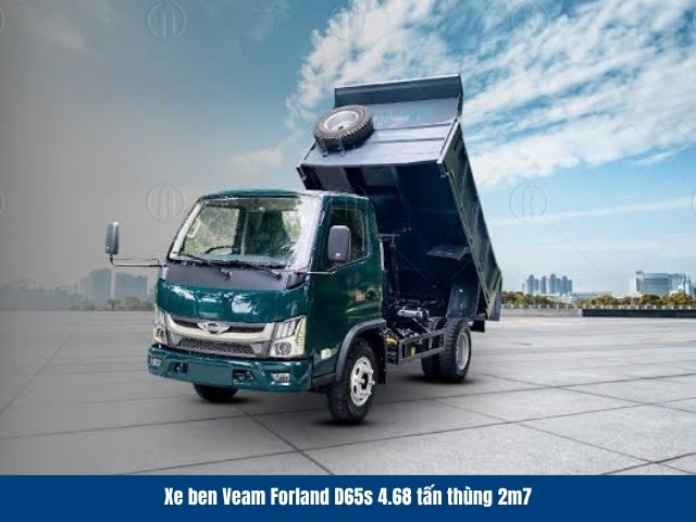 Xe ben Veam Forland D65s sở hữu hệ thống ben chữ A kết hợp xi lanh thủy lực