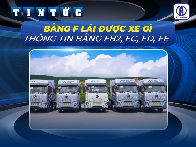 Bằng F lái được xe gì? Thông tin bằng lái xe FB2, FC, FD, FE 