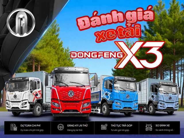 Đánh giá xe tải dongfeng X3 full các phiên bản