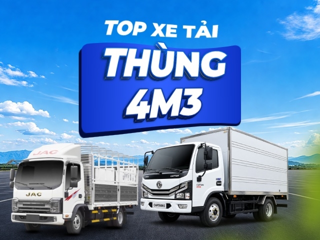 Top 7+ mẫu xe tải thùng dài 4m3 phổ biến được ưa chuộng