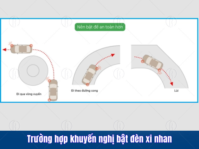 Trường hợp n&ecirc;n bật đ&egrave;n xi nhan để đảm bảo an to&agrave;n