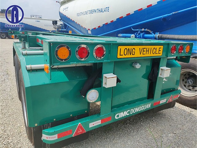 Rơ mooc xương 20 Feet 2 trục CIMC trang bị đèn tiêu chuẩn