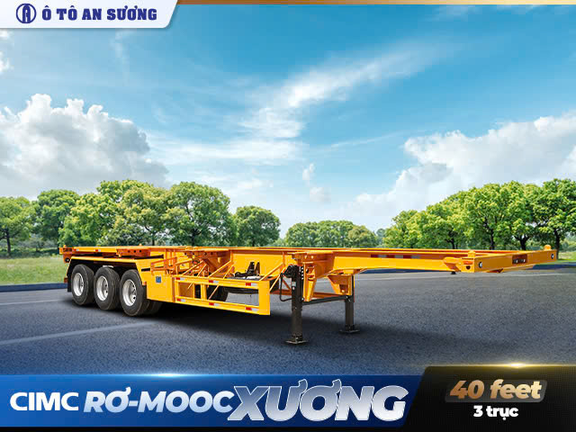 Rơ mooc xương 40 Feet 3 trục CIMC tải trọng 40T