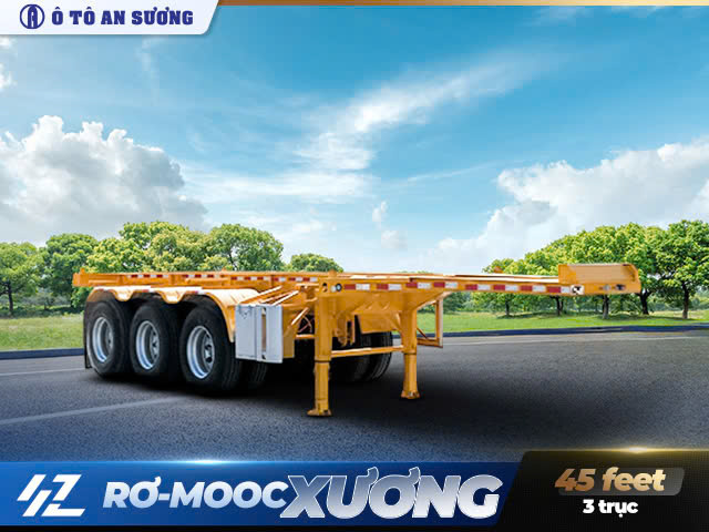 Rơ mooc xương 45 Feet YZ, tải trọng 34T2
