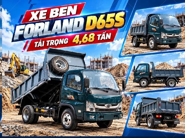 Xe ben Forland D65s tải trọng 4.86 tấn Xe ben Forland D65s tải trọng 4.86 tấn
