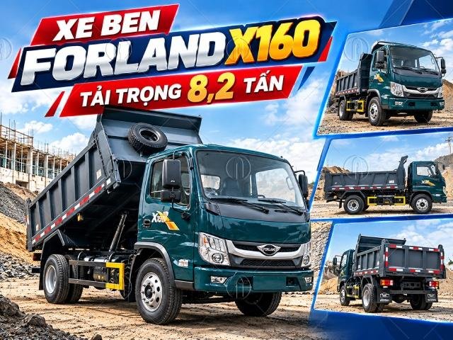 Xe ben Forland X160 thùng ben dài 3m9 Xe ben Forland X160 thùng ben dài 3m9