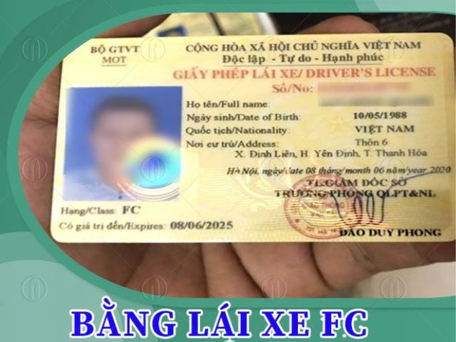 Thông tin bằng lái xe FC
