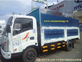 XE VEAM VT200 2T MUI BẠT MỞ 3 BỬNG 