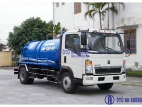 Xe hút chất thải Howo 5 khối