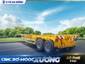 Rơ mooc xương 2 trục 40 Feet CIMC Lốp 12R22.5