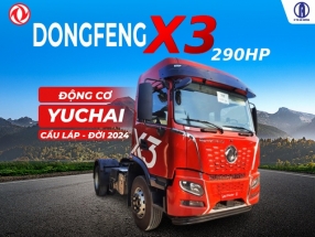 Xe đầu kéo Dongfeng X3 290HP cầu láp