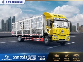 Xe tải Dongfeng X3 180HP thùng mui bạt 8m3