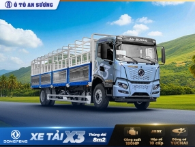 Xe tải Dongfeng X3 180HP thùng 8m2, dài 7m1