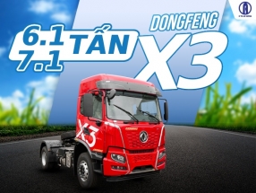 Xe tải Dongfeng X3 6.1 tấn và 7.1 tấn động cơ Yuchai