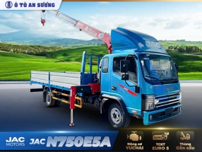 Xe cẩu 6 tấn 3 Jac N750 Plus E5 gắn cẩu Unic V343K