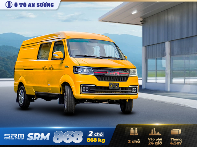 Van SRM 868 phiên bản 2 chỗ thùng 2m5