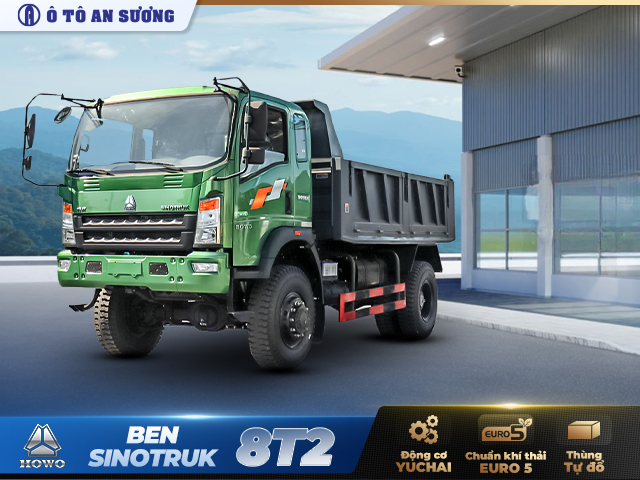 Xe ben TMT 8.2 tấn Sinotruk | Ben Howo ST 110850D2 có điều hoà