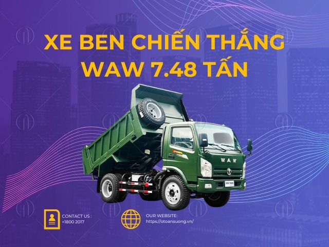 Ô Tô An Sương là đại lý ủy quyền chính thức phân phối dòng xe tải ben 7 tấn 48 WAW